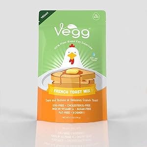 The VEGG French Toast Mix Vegan Egg Substitute in Resealable Bag 100% Plant Based (4 oz Bag)