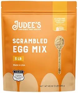 Judee’s Scrambled Egg Mix 3 lb - Pasteurized, 100% Non-GMO, Gluten-Free & Nut-Free - For Baking and Homemade Scrambled Eggs - Made from Real Eggs and Real Dairy - Great for Travel Needs - Made in USA