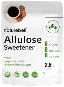 Allulose Sweetener, 2.5 Pounds | Keto & Vegan-Friendly Sugar Substitute | 0 Calorie, 0 Sugar, 0 Net Carb, Non-Glycemic, Browns Like Table Sugar | Bulk Supply for Baking & Beverages