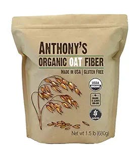Anthony's Organic Oat Fiber, 1.5 lb, Gluten Free, Non GMO, Keto Friendly, Product of USA