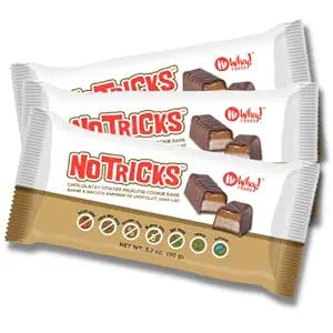 Gluten Free, Caramel Cookie Bars | "No Tricks" (3 Pack) | Vegan, Dairy Free, Peanut Free, Nut Free, Soy Free | by No Whey Foods