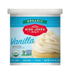 Miss Jones Baking Organic Buttercream Frosting, Perfect for Icing and Decorating, Vegan-Friendly: Vanilla (Pack of 1)