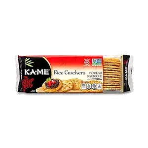 KA-ME Korean BBQ Rice Crackers 3.5 oz/Trays (Pack of 12) Asian Ingredients and Flavors - No Artificial Colors - Non GMO - Great with Salmon - Cheese - Egg & Tuna Salad - Guacamole & More