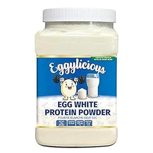 Eggylicious Egg White (Albumin) Powder, Dried Natural Protein Powder, Made from Fresh Eggs, Pasteurized,Non-GMO, No Additives, Used for Baking Icing,1lbs(16oz)