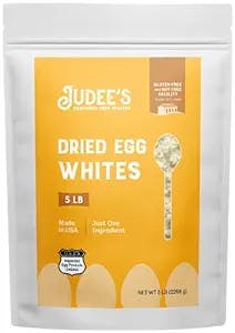 Judee’s Dried Egg White Protein Powder 5 lb - Pasteurized, USDA Certified, 100% Non-GMO, Gluten-Free and Nut-Free - Just One Ingredient - Made in USA - Use in Baking - Make Whipped Egg Whites