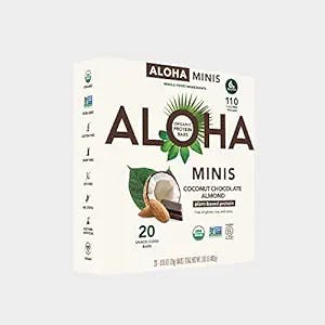 ALOHA Organic Plant Based Protein Bar MINIS: The Coconutty Chocolate Almond