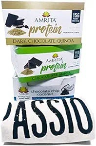 AMRITA Chocolate Lovers Variety Bundle (36 bars) Vegan Protein Bars | Peanut Free, Soy Free, Gluten Free Sampler Pack | High Fiber Meal Replacement Bar, Healthy Snacks | Paleo Snack, Dairy Free, Plant Based Energy Bars | No Sugar Alcohol