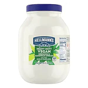 Hellmann's Vegan Mayonnaise Jar Made with Non GMO Sourced Ingredients, No Artificial Flavors or Colors, No Cholesterol, Gluten Free, 1 gallon