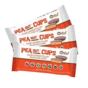 Vegan, Gluten Free, Nut Free |Large Chocolate PeaNot Butter Cups (3 Pack) | Dairy Free, Soy Free, Sesame Free | Allergy Friendly Snacks | No Whey Foods