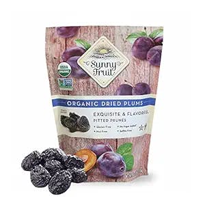 ORGANIC Prunes - Sunny Fruit - 40oz Bulk Bag (2.5lb) | Purely Dried Plums - NO Added Sugars, Sulfurs or Preservatives | NON-GMO, VEGAN & HALAL