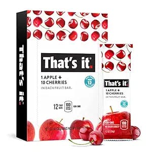 That's it. Apple + Cherry 100% Natural Real Fruit Bar: A Healthy Snack that
