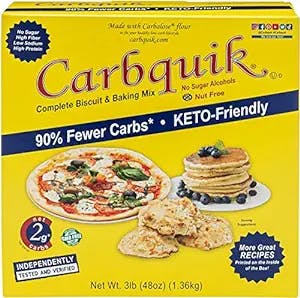 Carbquik Biscuit & Baking Mix - Mix for Keto Pancakes, Biscuits, Pizza Crust, Bread, and More - Keto Food - No Sugar - Low Carb - Nut Free - Keto Friendly Substitute for Traditional Baking Mix