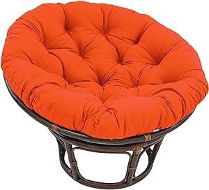 Hanging Hammock Chair Cushion,Indoor Outdoor Lounger Cushion,Thicken Egg Round Chair Pad,Swing Pillow Seat Cushion Mattress for Patio Garden(No Chair) Orange A 130x130cm(51x51inch)