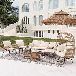 NICESOUL® Outdoor Furniture Set: The Egg Chair of Your Dreams